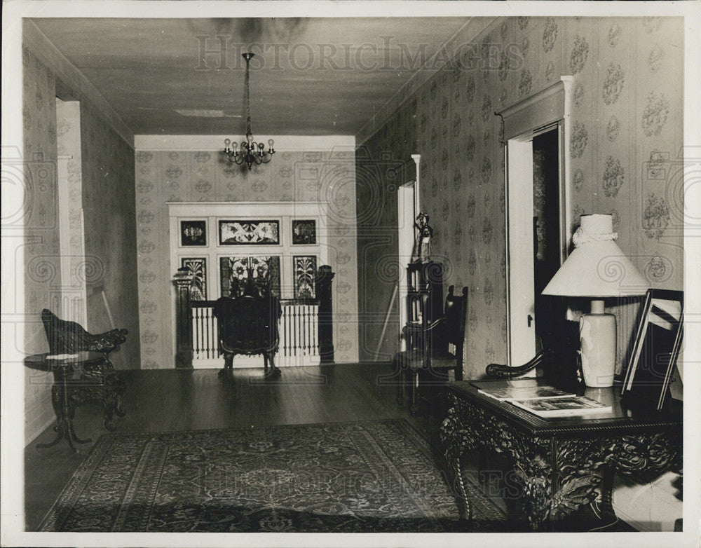 1949 Press Photo Interior Of Governor&#39;s Mansion in Tallahasee Gov Warren Called - Historic Images