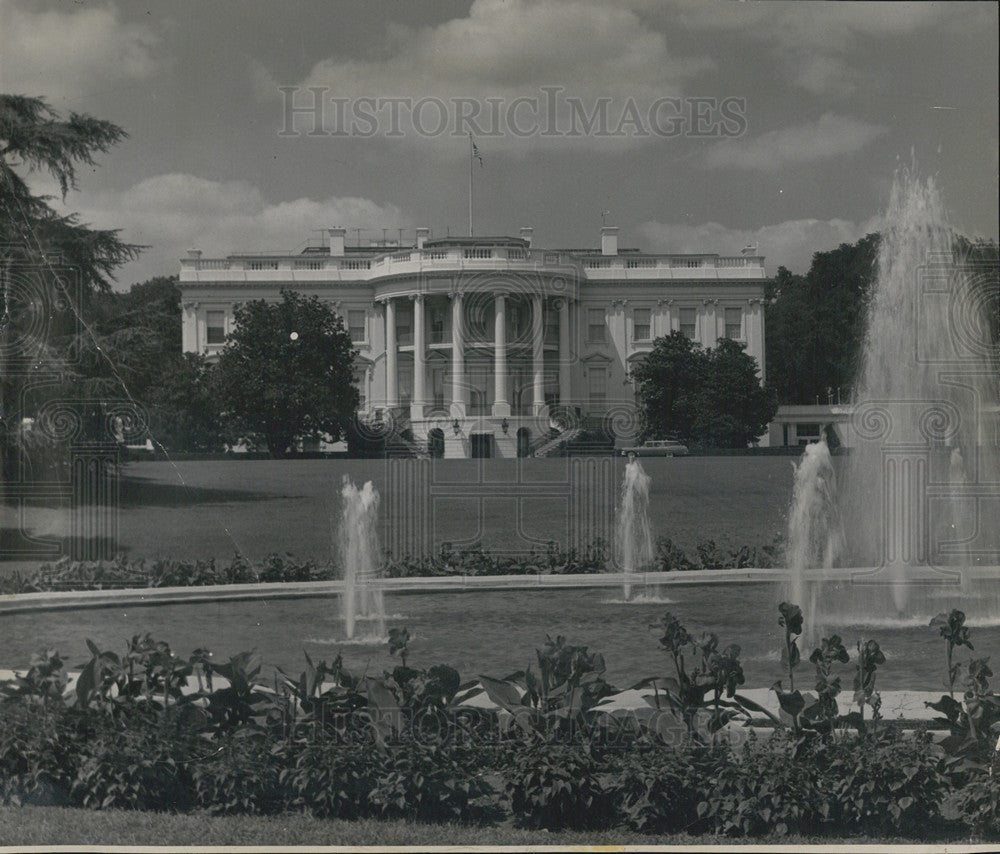 1953 Press Photo The White House in Washington, D.C. - Historic Images