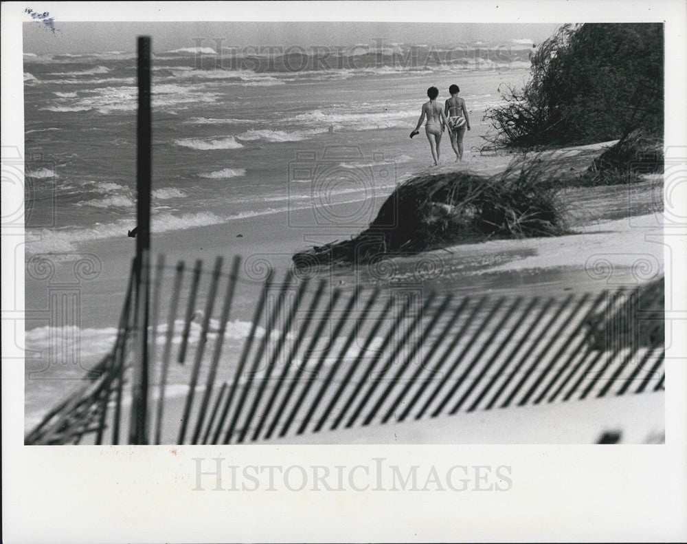 1978 Press Photo Stormy Seas Longboat Key Gulf Mexico Florida - Historic Images