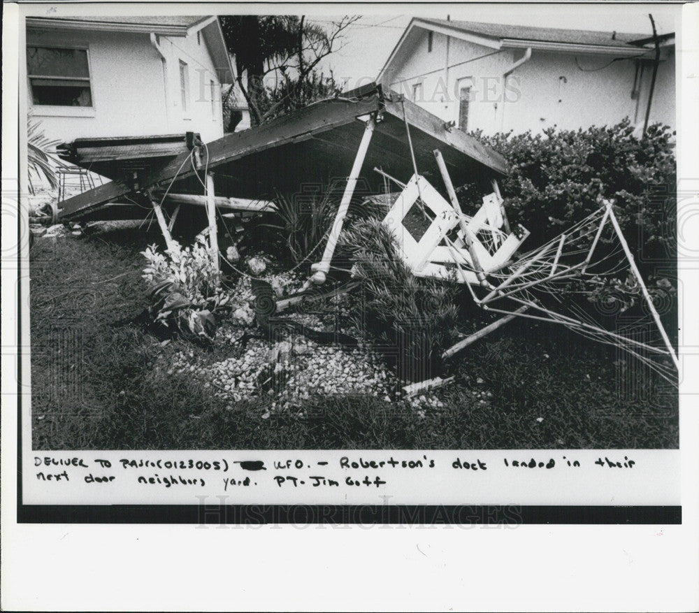 1980 Press Photo Wind storm caused major damage in Florida - Historic Images