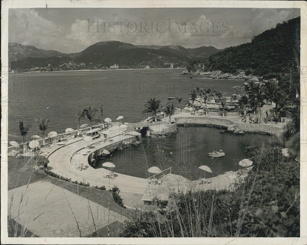 1965 Press Photo La Concha Private Beach Club Of Las Brisas Hotel In Acapulco - Historic Images