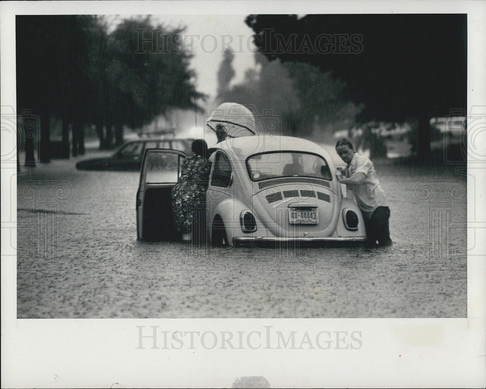 1977 Press Photo heavy rains St. Petersburg - Historic Images