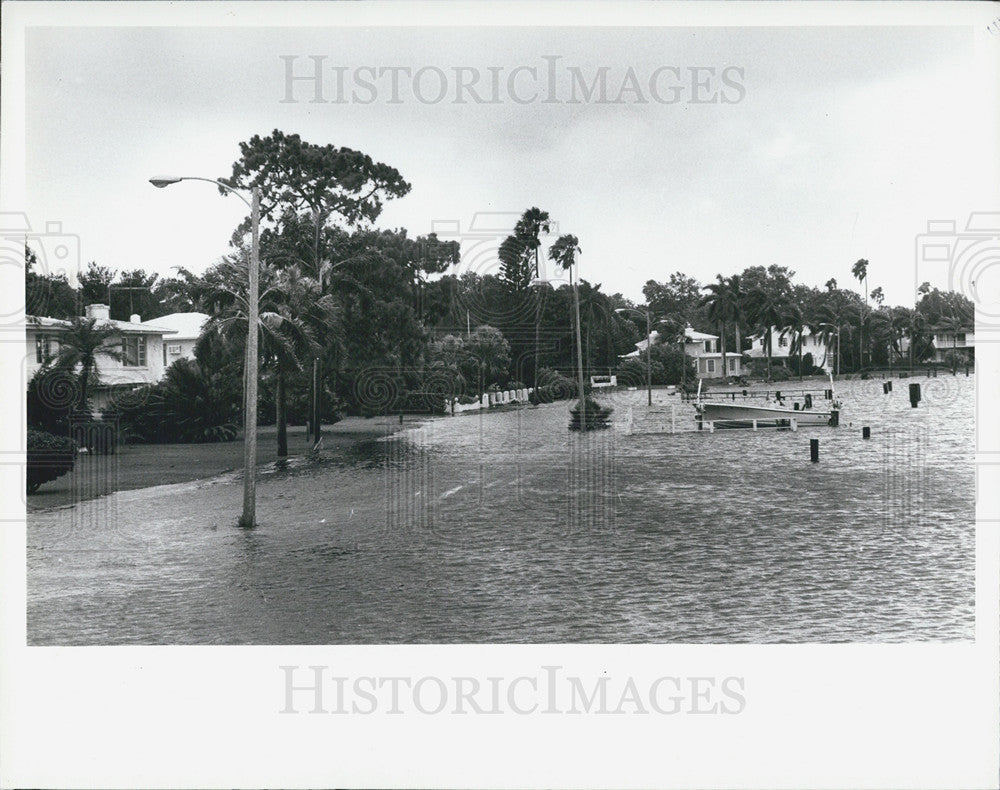 1982 Press Photo Flooding St. Petersburg Florida - Historic Images