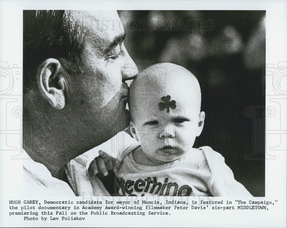 Press Photo Hugh Carey Democratic candidate for mayor of Muncie Indiana - Historic Images