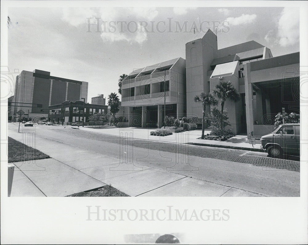 1979 Press Photo Tampa Firefighting Headquarters Exterior Florida - Historic Images