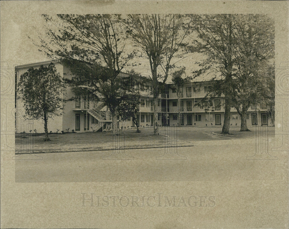 1961 Press Photo Tangerine Towers Exterior Unusual Design - Historic Images