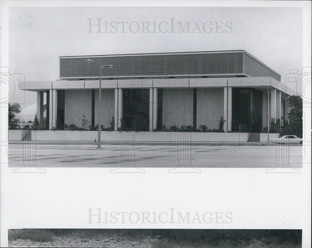 1968 Press Photo Library Exterior In Tampa Florida - Historic Images