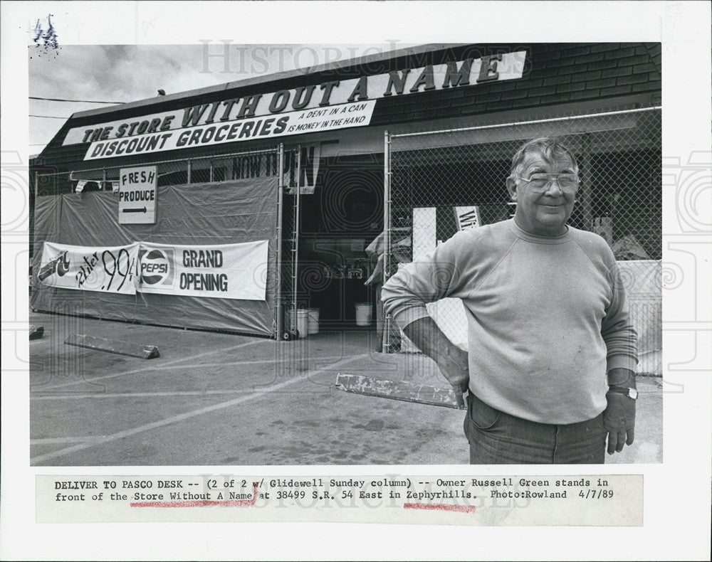 1989 Press Photo Store without name Zephyr hills - Historic Images