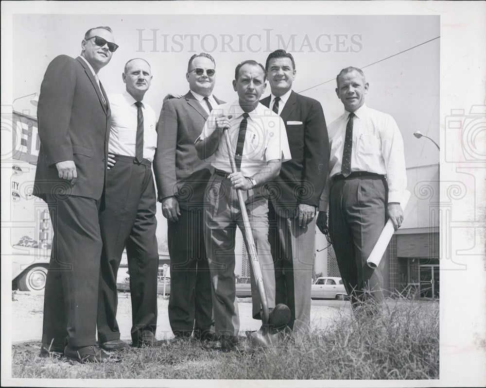 1963 Press Photo Groundbreaking For New Stone-Bolton Buick Agency Clearwater - Historic Images