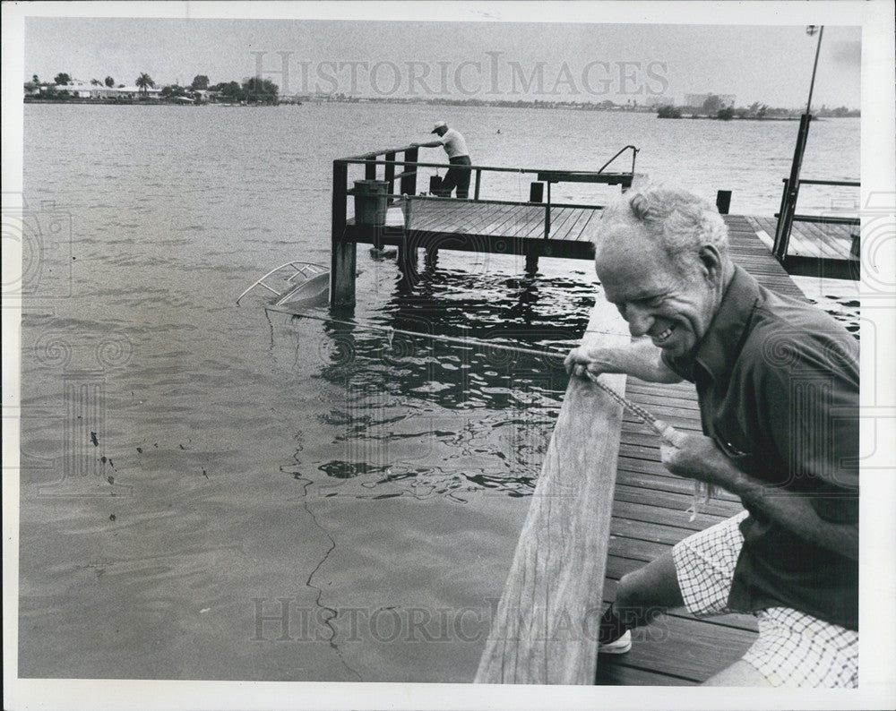 1978 Press Photo Violent Rainstorm - Historic Images