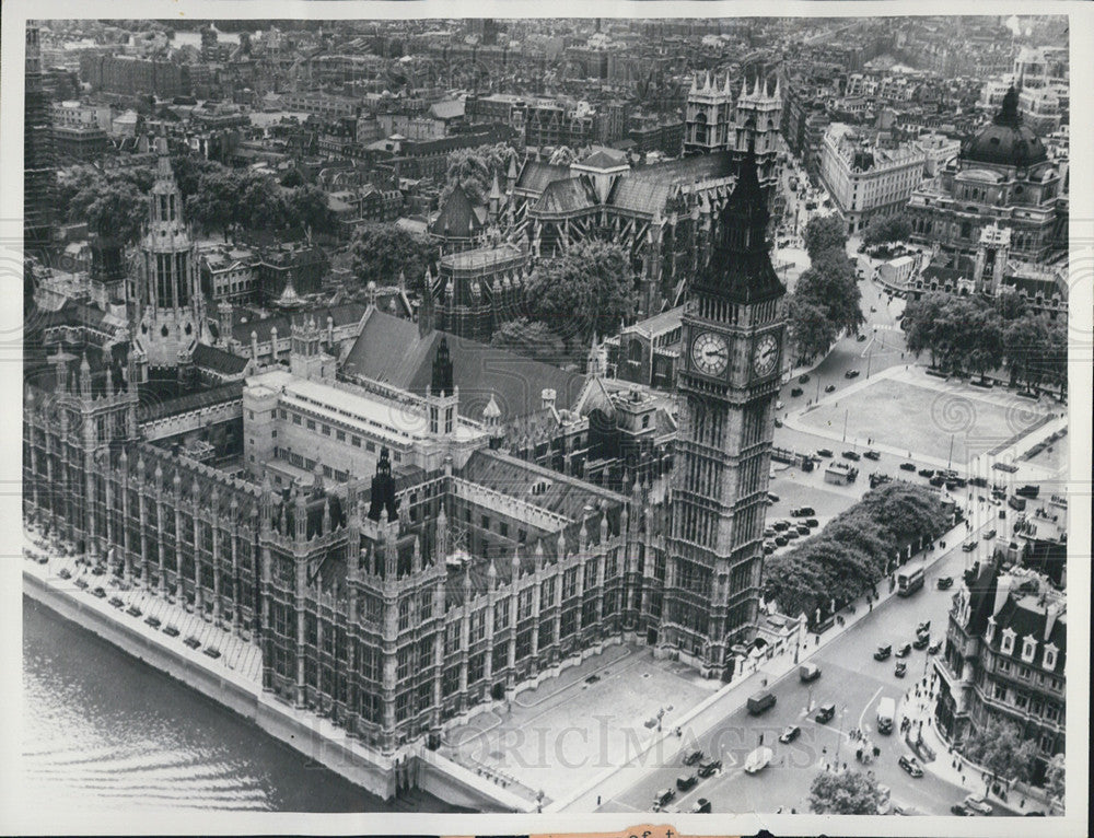 1965 Press Photo Aerial View Mother Parliament Building London England - Historic Images