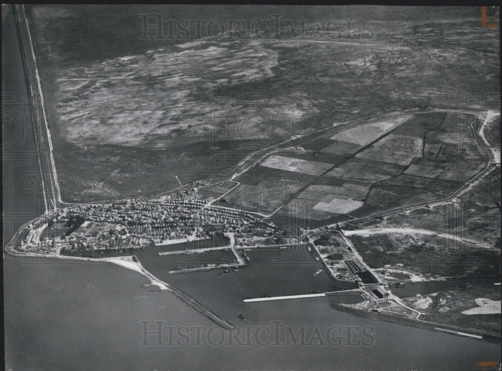 1957 Press Photo Island of Urk part of the Dutch mainland. - Historic Images