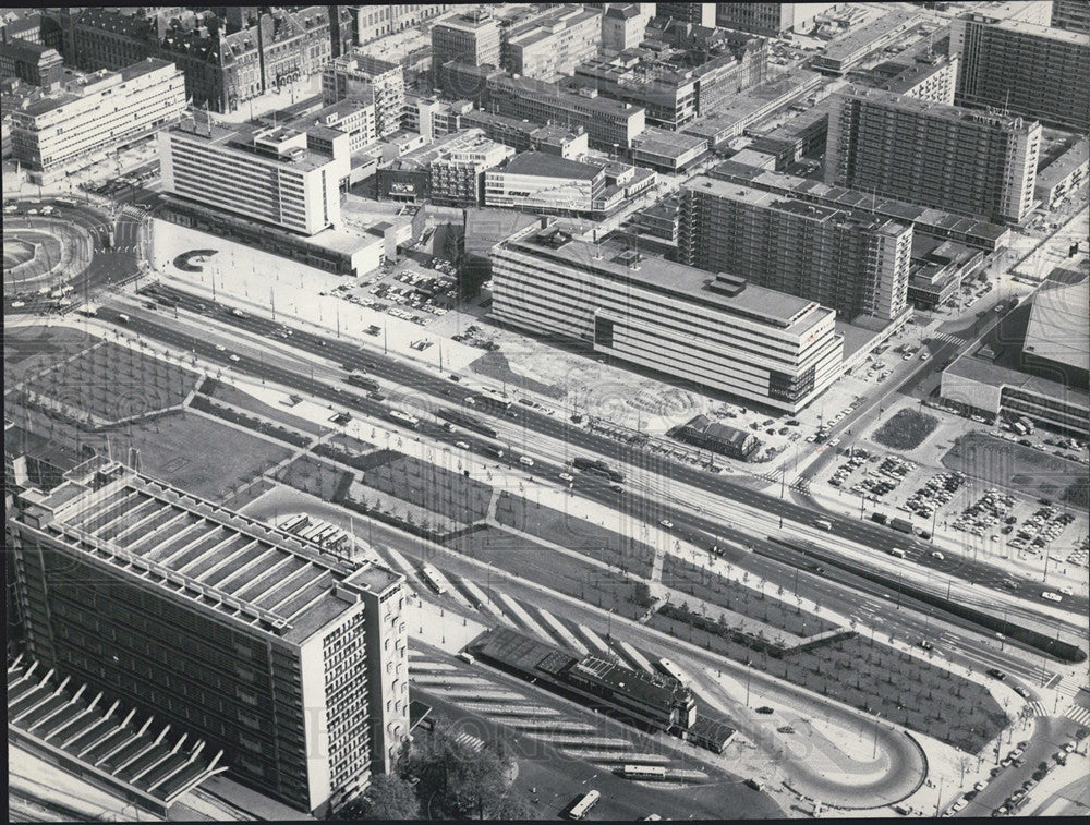 1970 Press Photo Rotterdam&#39;s city center,Rebuilt after being Destroyed - Historic Images