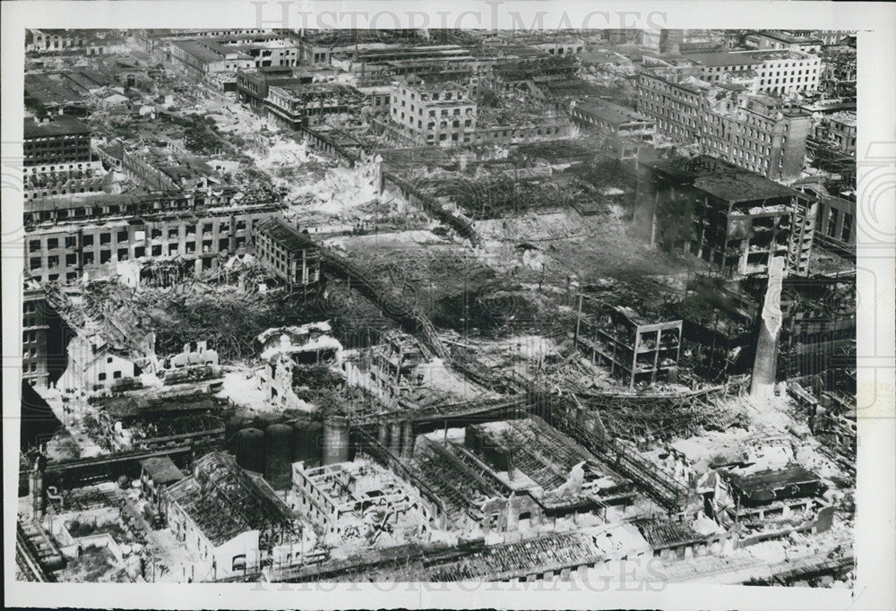 1948 Press Photo I.G. Farben Chemical Plant/Fire/Explosion/Germany - Historic Images