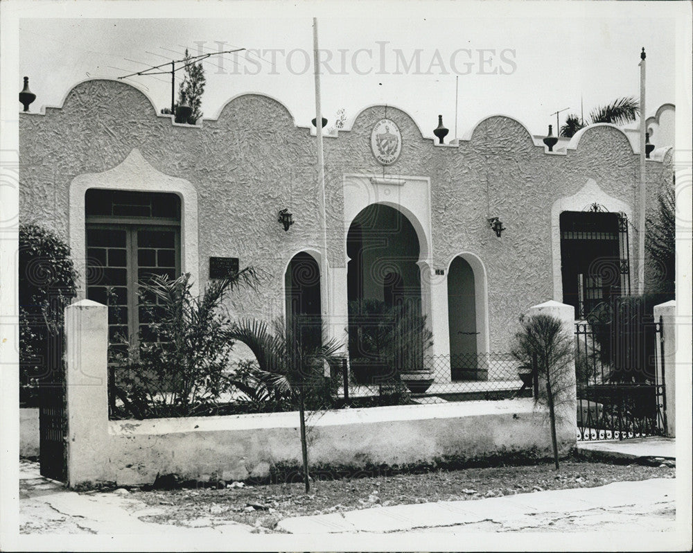 1966 Press Photo Cuban Consulate Merida, Mexico Yucatan Peninsula - Historic Images