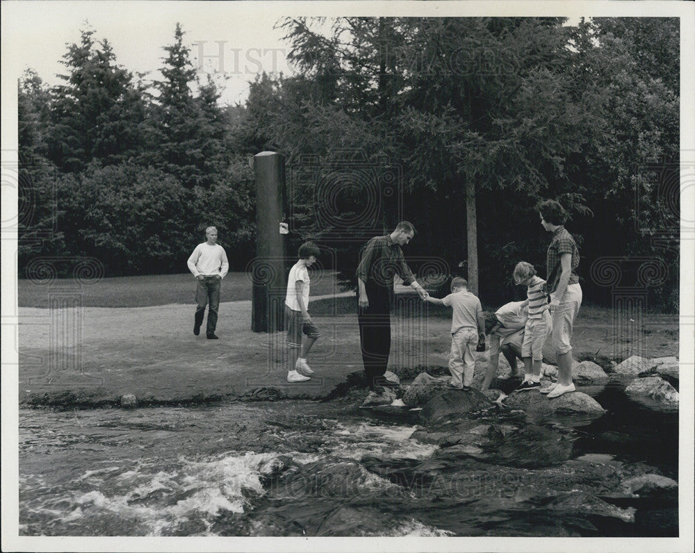 1968 Press Photo Source of the Mississippi River, Itasca State Park, Minnesota - Historic Images