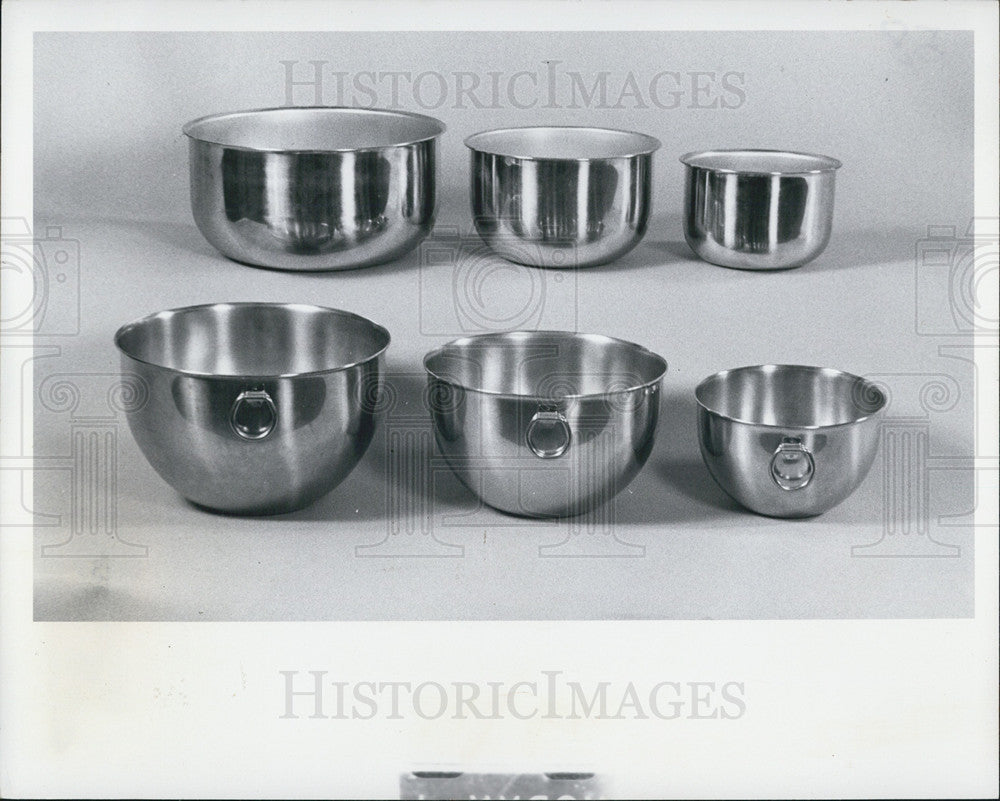 1978 Press Photo Mixing bowls in different sizes. - Historic Images