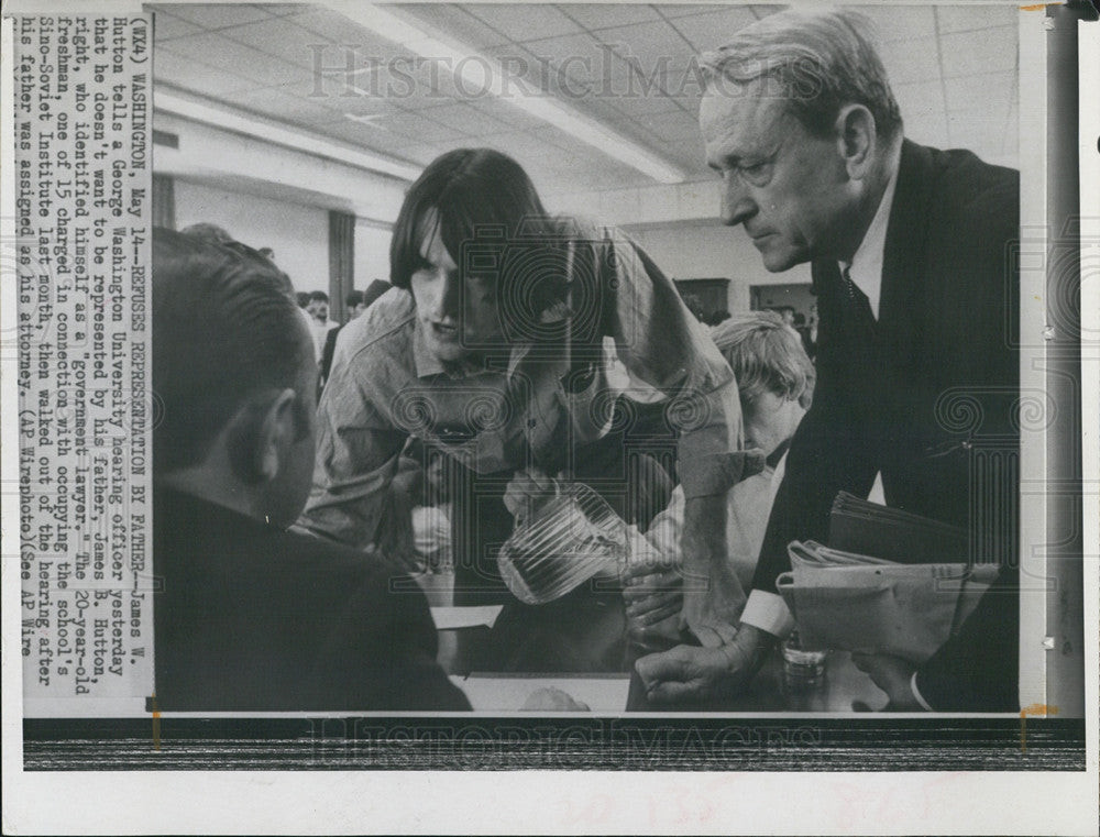 1964 Press Photo James Hutton Tells Hearing Officer Not be Represented by Father - Historic Images