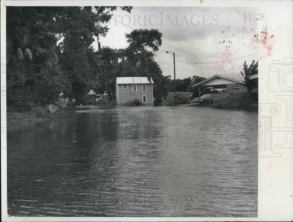 1972 Press Photo Crystal River High Water, Flood