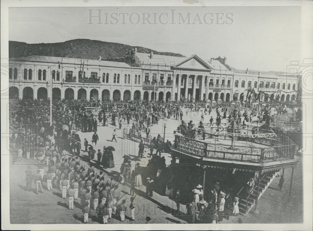 1928 Press Photo Plaza De La Independencial at Concepcion, Chile - Historic Images