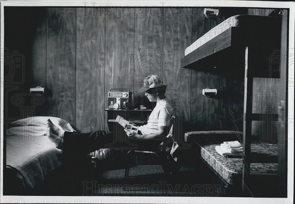 1982 Press Photo Roughneck Cook Greg Hamon Petroleum Industry - Historic Images