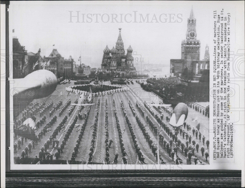 1957 Press Photo 40th Anniversary of Red Revolution - Historic Images