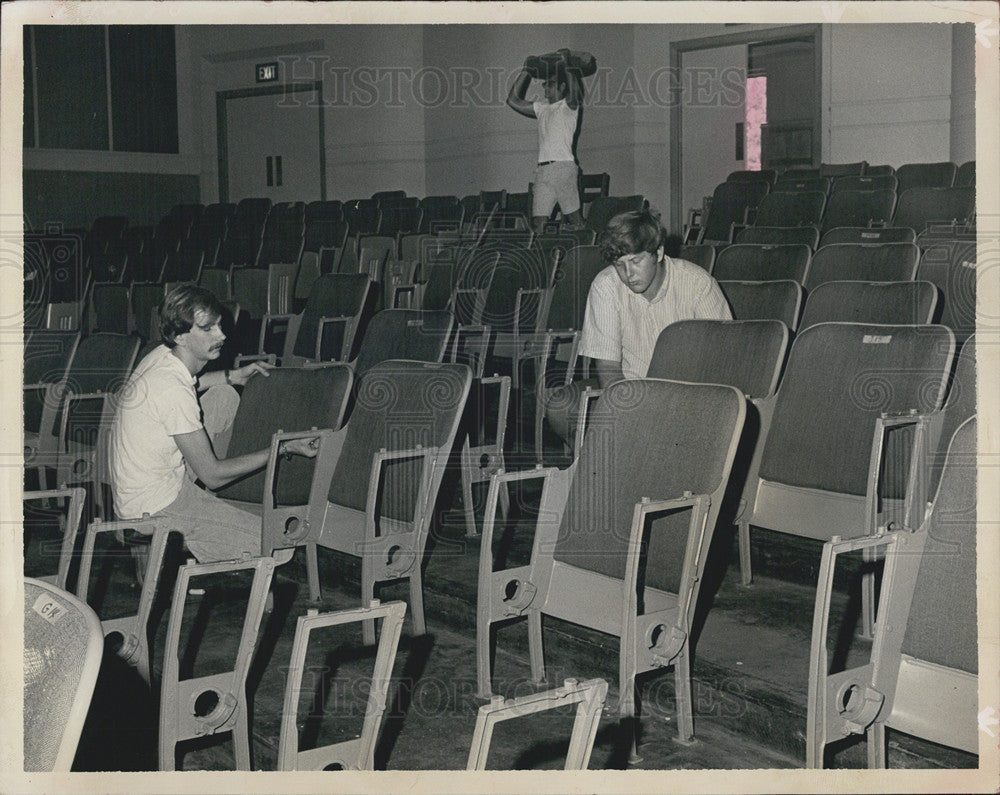 Press Photo Opperman Music Hall FSU Tallahassee refinishing work - Historic Images