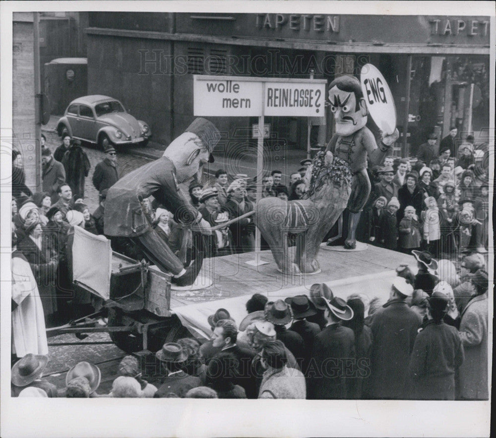 1963 Press Photo &quot;Carnival In West Germany.&quot; Political events of the past year - Historic Images