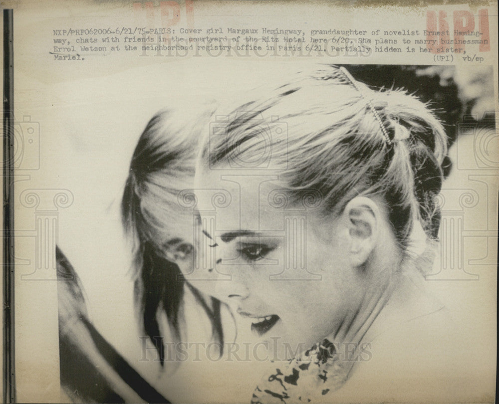 1975 Press Photo Cover Girl Margaux Hemingway Granddaughter Of Novelist Ernest - Historic Images