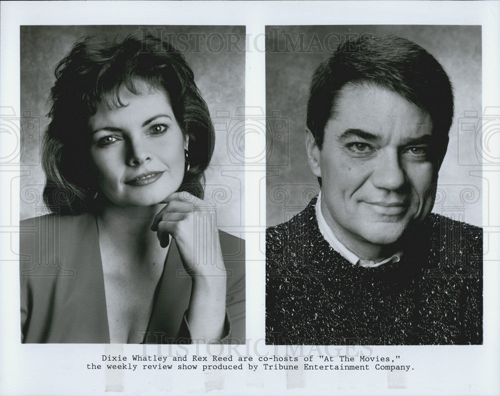 Press Photo Dixie Whaley And Rex Reed Co-Host "At The Movies" - Historic Images