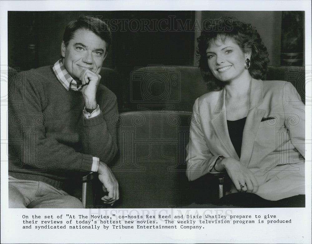 Press Photo Rex Reed &amp; Dixie Whatley co-host &quot;At The Movies&quot; - Historic Images