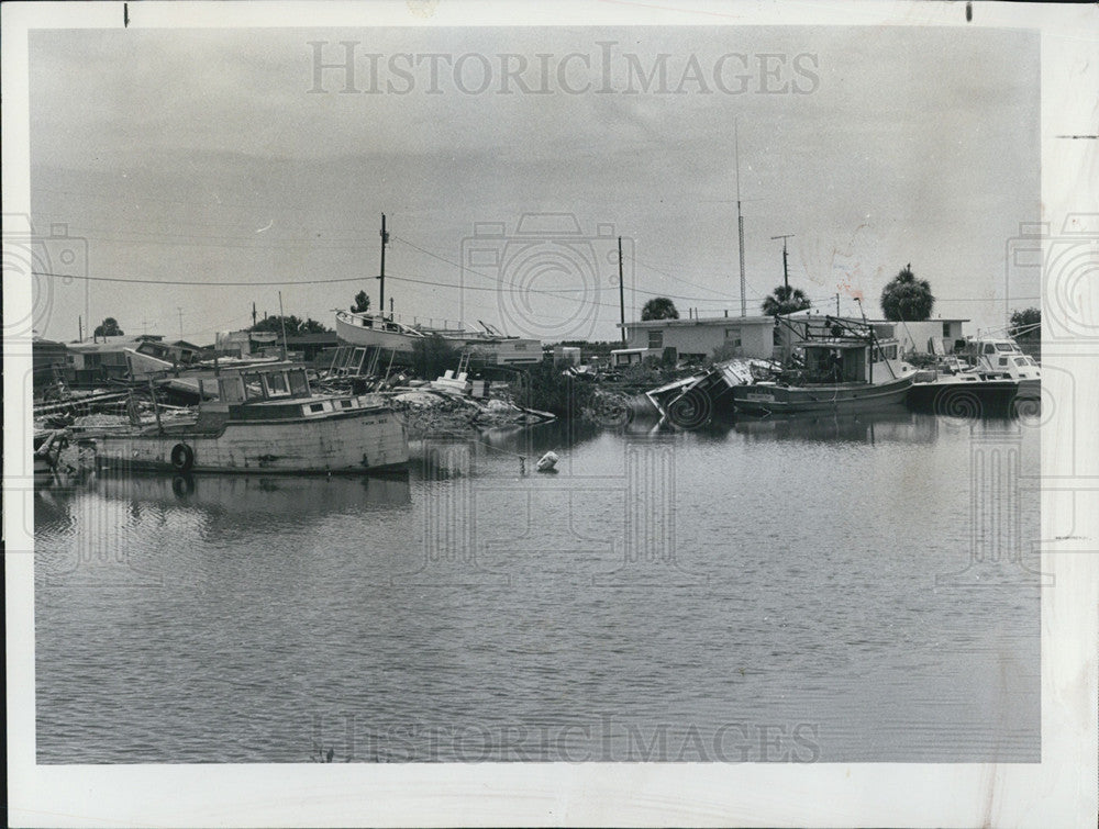 1977 Press Photo Marina In Hudson That Pasco Concerned Folks Want Cleaned - Historic Images