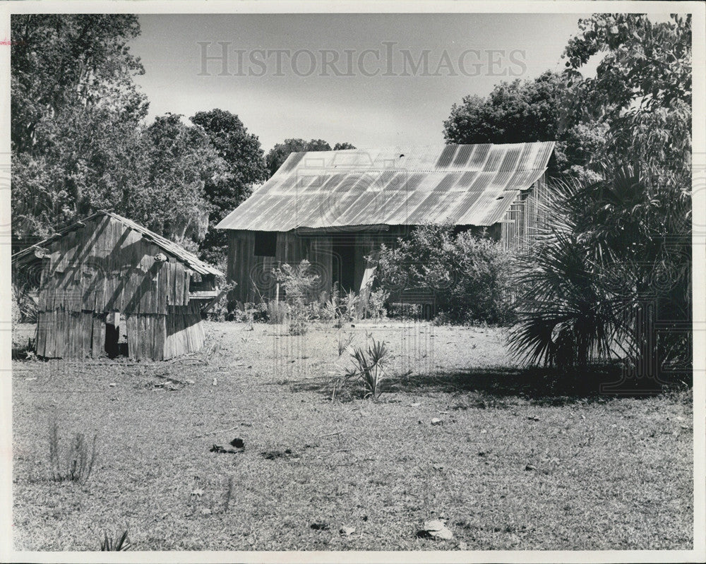 1965 Press Photo Old House, Hammock, Florida - Historic Images