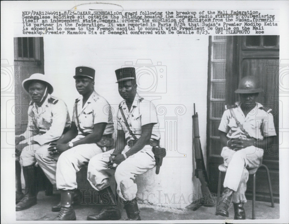 Press Photo Senegalese Soldiers At Senegal Radio Station After Breakup Of Mali - Historic Images