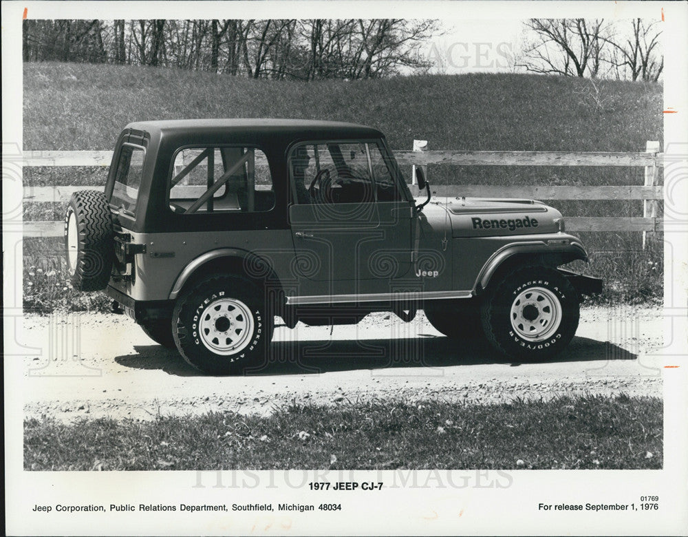 1976 Press Photo 1977 Jeep CJ-7 - Historic Images