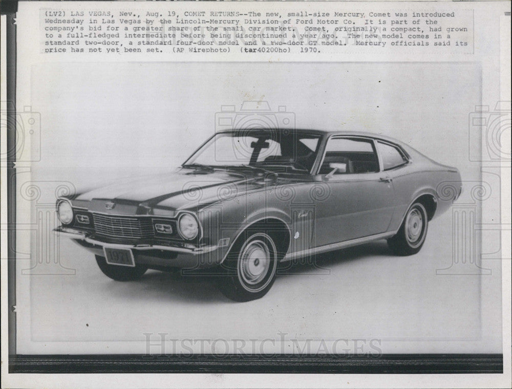 1970 Press Photo New Style Mercury Comet Introduced Las Vegas Ford Motor Co. - Historic Images