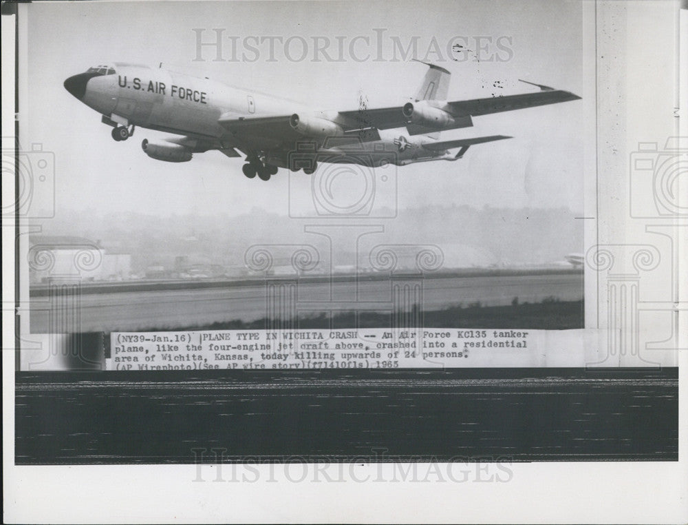 1965 Press Photo US Air force plane KC-135 tanker - Historic Images