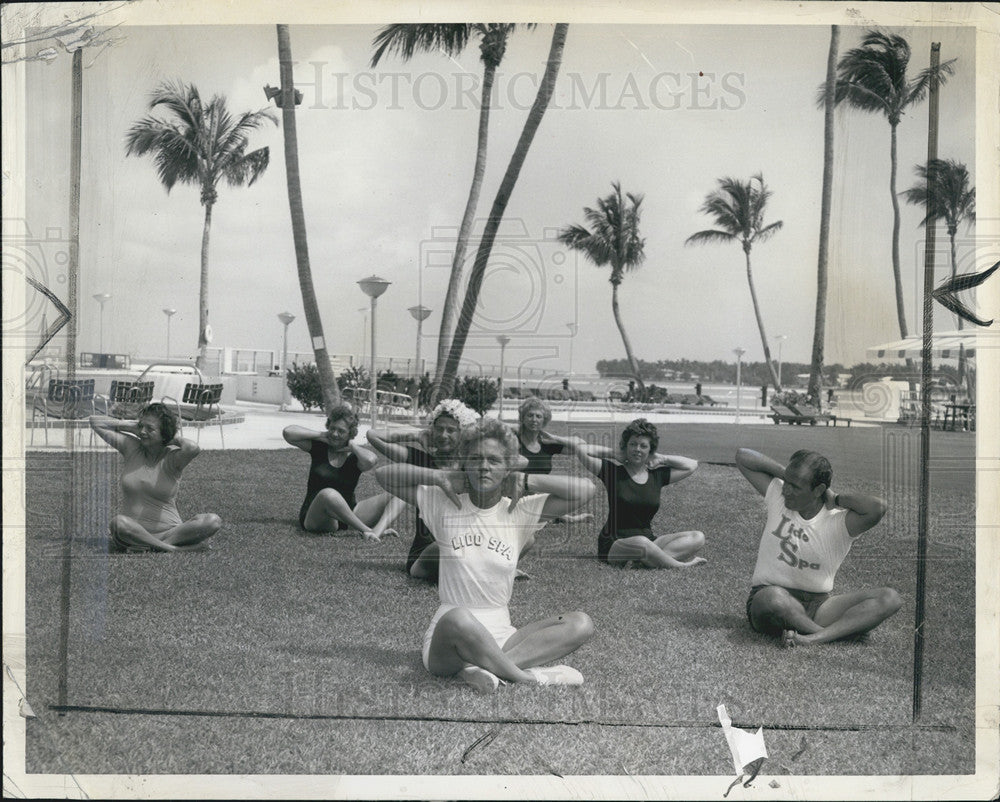 1961 Press Photo Lido Spa, Florida, Exercise - Historic Images