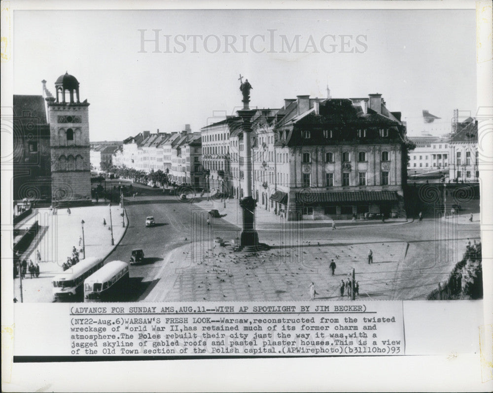 1993 Press Photo Warsaw Reconstructed from World War II - Historic Images