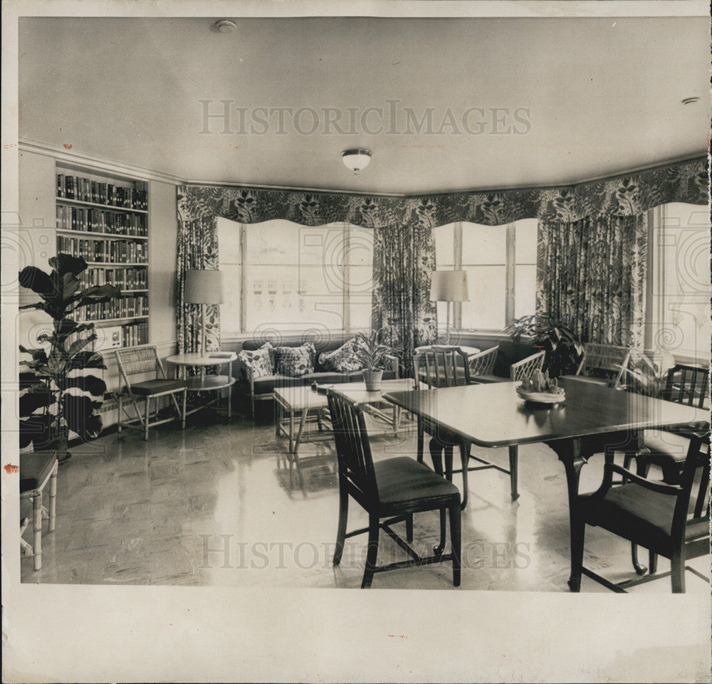 1952 Press Photo Solarium Top Floor White House President Truman Washington - Historic Images