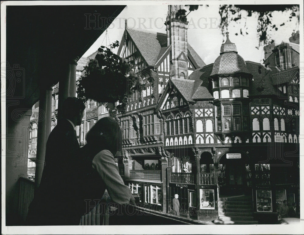 1974 Press Photo Rows in England&#39;s Medieval City of Chester - Historic Images