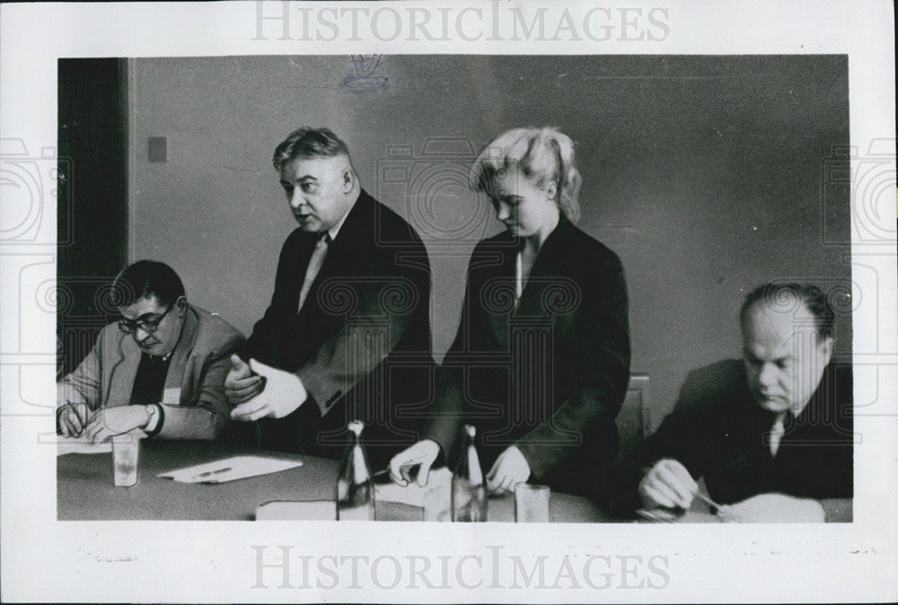 Press Photo Boris Gerashenko, Valentina, William Brickman, Russian Education - Historic Images