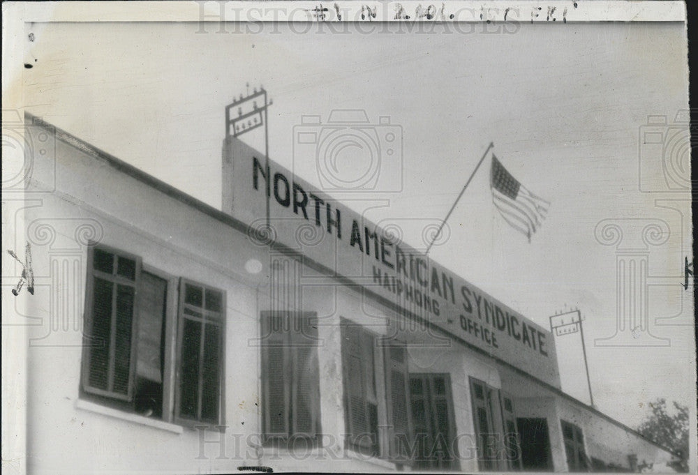 1940 Press Photo North American Syndicate Offices, Haiphong, Indo China - Historic Images