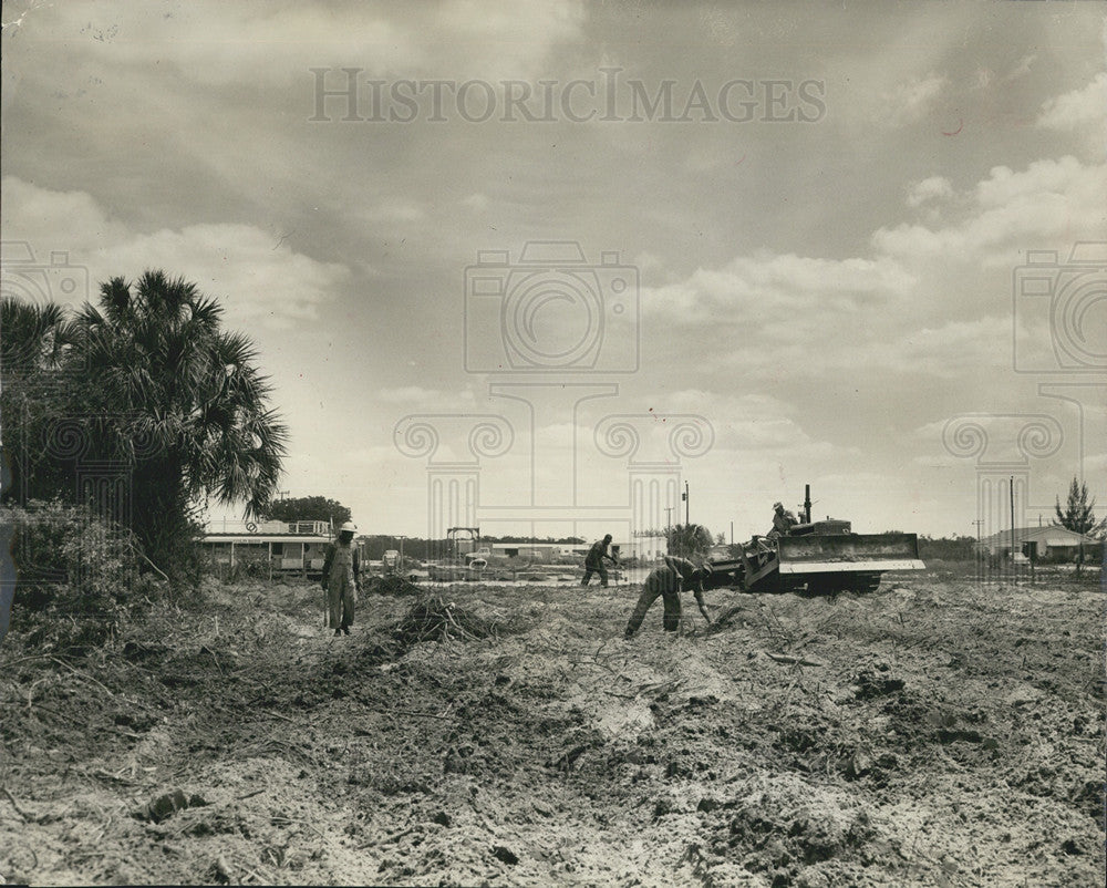 1959 Press Photo Snead Island Road Project Construction - Historic Images