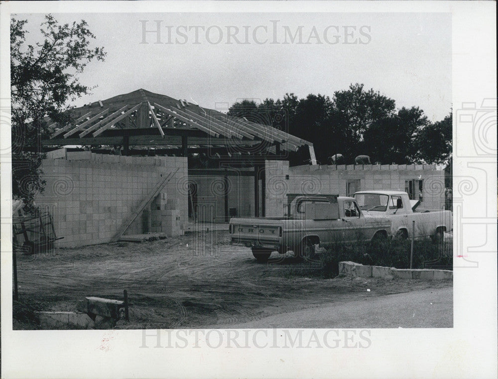 1969 Press Photo Construction, Teen Christian Center, Sarasota - Historic Images