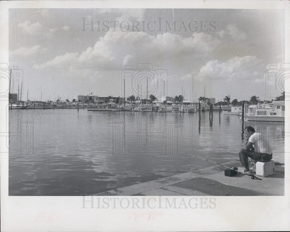 1969 Press Photo Bayfront at the City of Sarasota&#39;s Island Park and Marina - Historic Images