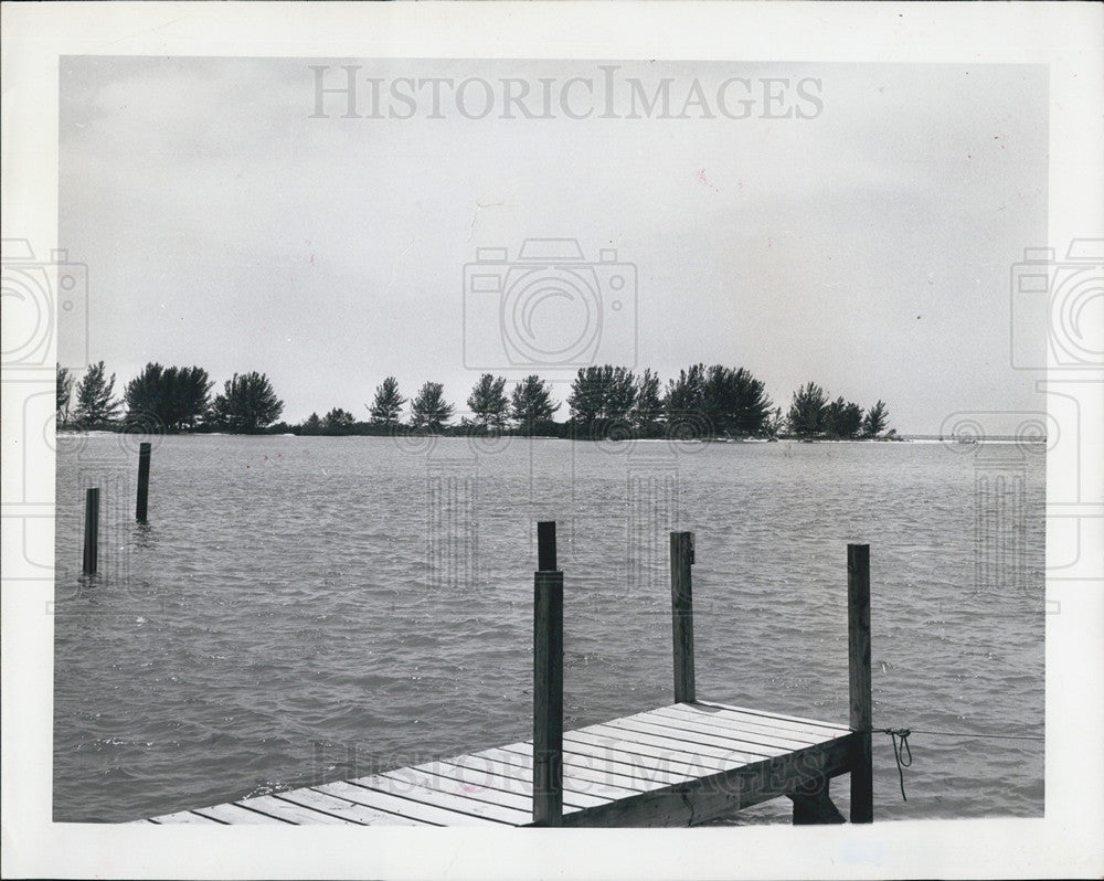 1964 Press Photo Small Island at Long Boat Key Bridge - Historic Images