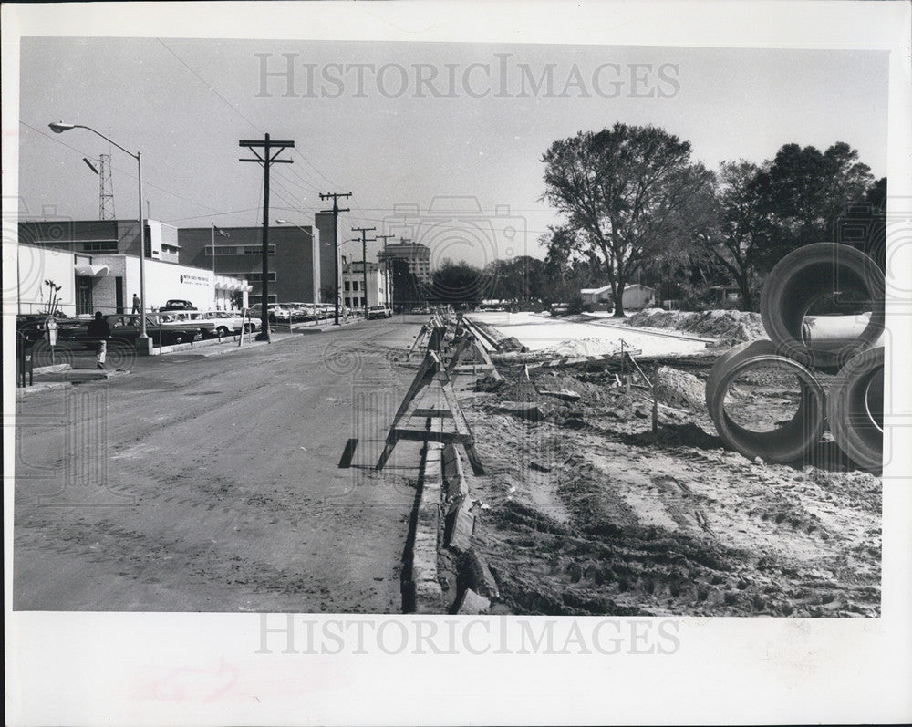 1965 Press Photo Golf Street, Sarasota, Florida to be Widened for Traffic - Historic Images