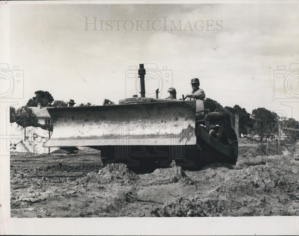 1955 Press Photo Construstion Sarasota Florida U.S. 41 - Historic Images