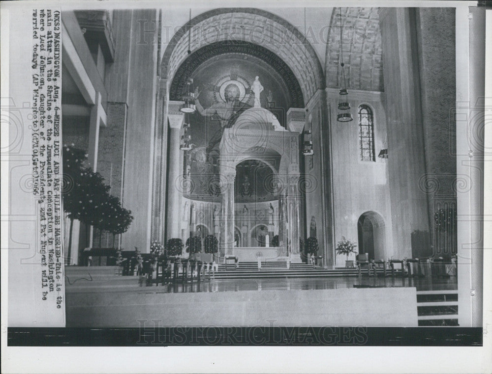 1966 Press Photo Couple to be Married at Shrine of the Immaculate Conception - Historic Images